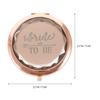 BAZEITFLOW Rose Gold Compact Mirror for Bridesmaids Mini Portable Pocket Mirror Small for Bridal Bachelorette Party view 2