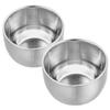 COHEALI 2pcs Stainless Steel Shaving Foam Bowls 200ml Double-layer Metal Lather Containers for Men Wet Shaving Supplies Heat Insulation Foaming Soap Holders view 1