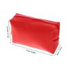 Wakauto Portable Red Pu Leather Lipstick Organizer Bag with Glitter, Mini Travel Makeup Pouch for Cosmetics and Toiletries Storage view 2