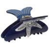 HONMEET Large Acrylic Hair Claw Clip with Sea Star Design Rhinestone Decorative Hair Clamp for Women view 1