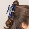 HONMEET Large Acrylic Hair Claw Clip with Sea Star Design Rhinestone Decorative Hair Clamp for Women view 3