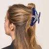 HONMEET Large Acrylic Hair Claw Clip with Sea Star Design Rhinestone Decorative Hair Clamp for Women view 4