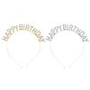 Outanaya 2pcs Birthday Rhinestone Headband Alloy Party Headdress for Women Birthday Celebration Hair Accessories view 1