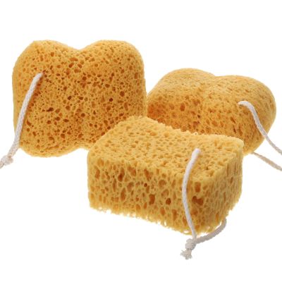 3Pcs Bath Sponges, Large Body Natural Bath Sponges Exfoliating Baths Pouf Shower Sponge for Women Men Dense Foam Sponge for Gentle Deep Cleansing Sensitive Dry Skin