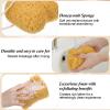 3Pcs Bath Sponges, Large Body Natural Bath Sponges Exfoliating Baths Pouf Shower Sponge for Women Men Dense Foam Sponge for Gentle Deep Cleansing Sensitive Dry Skin view 3