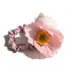 Flower hair ties featuring a faux floral design, made with soft elastic cords, suitable for women's daily wear and photo shoots. (pink) view 1