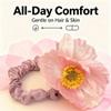 Flower hair ties featuring a faux floral design, made with soft elastic cords, suitable for women's daily wear and photo shoots. (pink) view 4