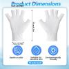 12 Pairs White Fingerless Moisturizer Gloves, Cotton Gloves for Sleeping, Breathable Night Glove for Overnight and Dry Hands Care view 2