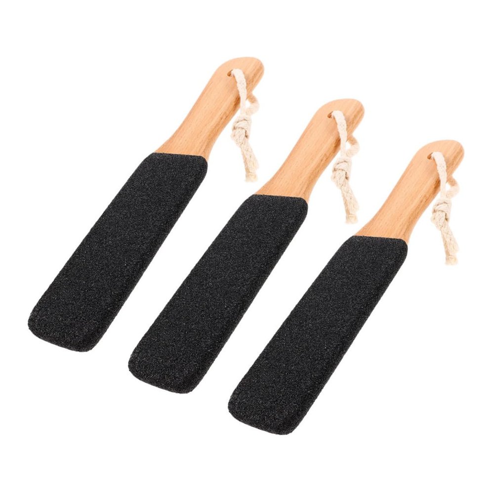 BETOOKY 3pcs Foot File Pumice Stone Set with Handle for Feet Exfoliator Callus Remover for Dead Skin Removal at Home Shower Use