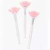 DOITOOL 6pcs Pink Fan Facial Makeup Brushes Long Handle Soft Bristles Setting Powder and Mask Applicator Womens Cosmetic Tools for Face Makeup Application view 4