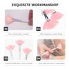 Gogogmee 6pcs Pink Fan Makeup Brushes Long Handle Soft Bristle Face Brush for Highlighting, Setting Powder, and Facial Mud Mask Application Cosmetic Tools for Women view 3