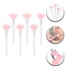 Gogogmee 6pcs Pink Fan Makeup Brushes Long Handle Soft Bristle Face Brush for Highlighting, Setting Powder, and Facial Mud Mask Application Cosmetic Tools for Women view 4