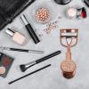 VILLFUL Portable Rose Gold Eyelash Curler Stainless Steel Cosmetic Tool with Lash Curling Pads for Makeup and Beauty Routine view 4