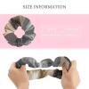 Pug Pizza Scrunchies for Women Soft Elastics Hair Bands No Crease Hair Ties Gentle Cute Hair Scrunchies Large Ponytail Holder Stylish Hair Accessories for Thick Thin Hair view 2