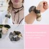 Pug Pizza Scrunchies for Women Soft Elastics Hair Bands No Crease Hair Ties Gentle Cute Hair Scrunchies Large Ponytail Holder Stylish Hair Accessories for Thick Thin Hair view 4