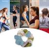 Japanese Floral Cherry Blossom Scrunchies for Women Soft Elastics Hair Bands No Crease Hair Ties Gentle Cute Hair Scrunchies Large Ponytail Holder Stylish Hair Accessories for Thick Thin Hair view 3
