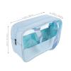 ELAYARD Large Splashproof Travel Makeup Bag with Zipper, Portable Cosmetic Organizer Toiletry Pouch for Women, Blue Waterproof Handheld Toiletry Bag for Travel and Car Use view 2