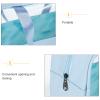 ELAYARD Large Splashproof Travel Makeup Bag with Zipper, Portable Cosmetic Organizer Toiletry Pouch for Women, Blue Waterproof Handheld Toiletry Bag for Travel and Car Use view 3