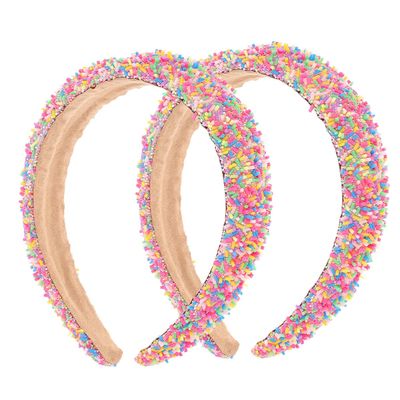 ELAYARD 2pcs Wide Candy Color Headbands for Women, Soft Non-slip Sponge Hair Bands for Face Washing and Skincare, Trendy Vintage Style Hair Accessories and Teens