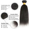 FuivJuix #1B Color Bundles Yaki Straight Bundles Human Hair 18 20 22 Inch Brazilian Virgin Hair 3 Bundle Natural Black Yaki Straight Bundles Human Hair Extensions 50 Gram Per Bundle view 3