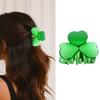 Shamrock Claw Clips Clover Hair Clip Green Medium Hair Claw Lucky Clover Clip Green Hair Barrettes Strong Hold Non Slip St. Patrick's Day Hair Clips for Women and Girl Charming Lucky Accessory 1Pc view 2
