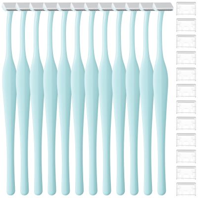 12 PCS Mini Eyebrow Razor, Eyebrow Razor Men Facial Razors for Women & Men with Protective Cover Facial Hair Removal Eye Brow Razors Eyebrows Trimmer Kit for Face and Eye Brow