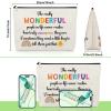 Gevody Thank You Makeup Bag for Women Female Best Friend Sister Coworker Cousin Friendship Gifts for Woman Appreciation Gifts for Her Cosmetic Bag Graduation Birthday Present Travel Cosmetic Pouch view 2