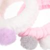 BETOOKY 2pcs Plush Spa Headbands for Face Washing, Soft Elastic Hair Bands with Cute Pom Poms, White and Pink, Womens Facial Skincare and Makeup Hair Accessories view 3