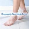 100 Pieces of Plastic Foot Pads,Paraffin Bath Socks Lined with Hot Wax Therapy Boots,Warm Feet Lined with Feet(Transparent (100 Pieces)) view 2