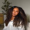 250% High Density Kinky Curly Ombre Brown Human Hair Wig Pre Plucked Bleached Knots 13X4 Glueless HD Invisible Lace Front Wig with Baby Hair #1B/4 Ombre Afro Curly Brazilian Wigs For Woman 26" view 3