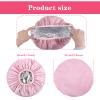 2Pcs Pink Deep Conditioning Hot Oil Hair Treatment Caps, Double Layer, Waterproof Deep Conditioning Hair Cap, Reusable Shower & Steam Caps view 2