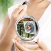 LOKLNEYK Travel Makeup Mirror Archery Bullseye Target Compact Mirrors for Purse Portable Pocket Mirror Folding Double-Sided 1X/2X Magnifying Handheld Mirrors for Women Round view 4