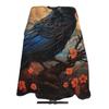 Waterproof Barber Cape 55x66 Inch Professional Hairdressing Salon Haircut Hair Cutting Apron Adult, Crow and Flowers Raven Moon Art view 2
