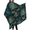 Waterproof Barber Cape 55x66 Inch Professional Hairdressing Salon Haircut Hair Cutting Apron Adult, Cool Skull Skulls Head Art view 3