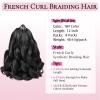 French Curl Braiding Hair 8 Packs 12 Inch Loose Wavy Bouncy Braiding Hair Pre Stretched 40g/Pack Synthetic French Curly Braiding Crochet Hair for Black Women 1B Black view 2