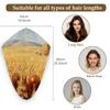 Chintiz Microfiber Hair Towel Wrap for Women - Squirrels Harvesting Wheat Super Absorbent Fast Drying Head Hair Towels - Elastic Loop Design Anti-Frizz Soft Turbans for Wet Curly, Thick, Long Hair view 2