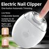 2 Pcs Universal Automatic Fingernail Grinder,Portable 3 in 1 Electric Nail Clippers with LED Light & 3 Speeds, Silent Auto Fingernail Cutter and Polishing Trimmer view 2