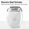 2 Pcs Universal Automatic Fingernail Grinder,Portable 3 in 1 Electric Nail Clippers with LED Light & 3 Speeds, Silent Auto Fingernail Cutter and Polishing Trimmer view 4