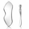 2 Pcs Stainless Steel Gua Sha Facial Tools, Face Massager Tool Face and Body Skin Massage Metal Guasha Tool Face Sculpting Tools, Skin Care Gift for Women view 1