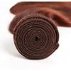 Ailabi Single Bundle Human Hair 24 Inch Body Wave Human Hair Single Bundle 100g/Pc Copper Red Brown Body Wave Unprocessed Brazilian Virgin Quick Weave Sewn In Hair for Black Women view 3
