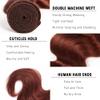 Ailabi Single Bundle Human Hair 24 Inch Body Wave Human Hair Single Bundle 100g/Pc Copper Red Brown Body Wave Unprocessed Brazilian Virgin Quick Weave Sewn In Hair for Black Women view 4