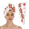 Chintiz Microfiber Hair Towel Wrap for Women - Valentines Birdhouse Super Absorbent Fast Drying Head Hair Towels - Elastic Loop Design Anti-Frizz Soft Turbans for Wet Curly, Thick, Long Hair view 1