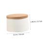 Beaupretty Matte White Ceramic Tea Can with Lid 20g Multipurpose Cosmetic Cream Jar Refillable Container for Travel and Face Lotion Storage view 2