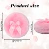 2Pcs Body Puff 3.5 Inch Dusting Puff Soft Washable Reusable Large Fluffy for Wet Dry Makeup Face Body view 2
