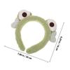 Ipetboom Plush Frog Hairband Cute Cartoon Face Washing Headband for Women Spa Headband Soft Elastic Hair Accessory for Skincare and Makeup view 2