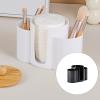 SHYYOULQE Vertical Makeup Organizers Box with Triple Sections for Cosmetic Cotton Pads Skincare Supplies and Beauty Tools Tray Organizers Box view 2