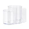 SHYYOULQE Vertical Makeup Organizers Box with Triple Sections for Cosmetic Cotton Pads Skincare Supplies and Beauty Tools Tray Organizers Box view 4