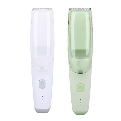 FILFEEL Cordless Hair Clipper with Vacuum, IPX7 Kids Trimmer Rechargeable, Low Noise Safe Portable Styling Tool 3 Combs for Toddlers Boys Girls, White
