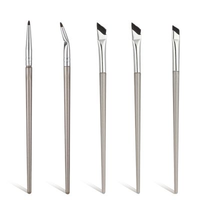 5 PCS Flat Angled Makeup Brush Angled Eyeliner Brushes Eyebrow-Brush Flat Thin Eye Liner Brush Multifunctional Eyebrow Makeup Brushes for Shadow Eyeliner Precision Make up Tools