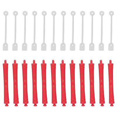 FILFEEL 12Pcs Hair Perm Rods with Straps for Beautiful Curls Ideal for Salon & Home Use